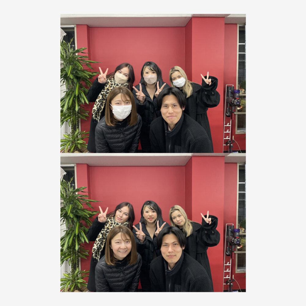 求人用マスク外し及び顔合成