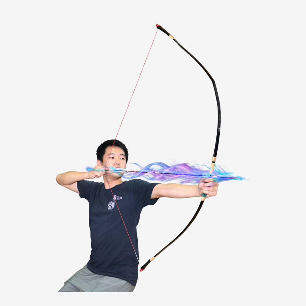 弓矢へのかっこいいエフェクトの合成