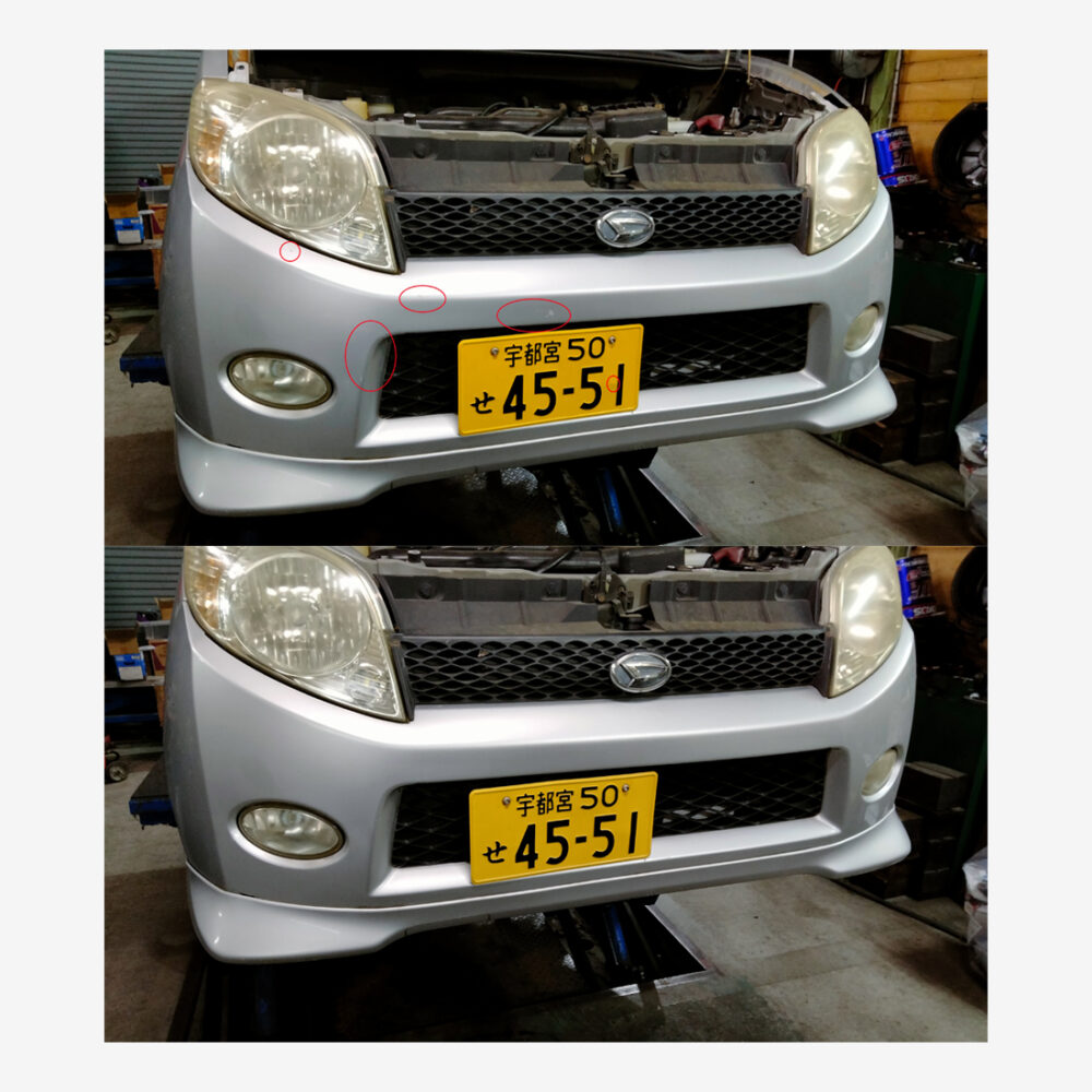 自動車の傷レタッチ